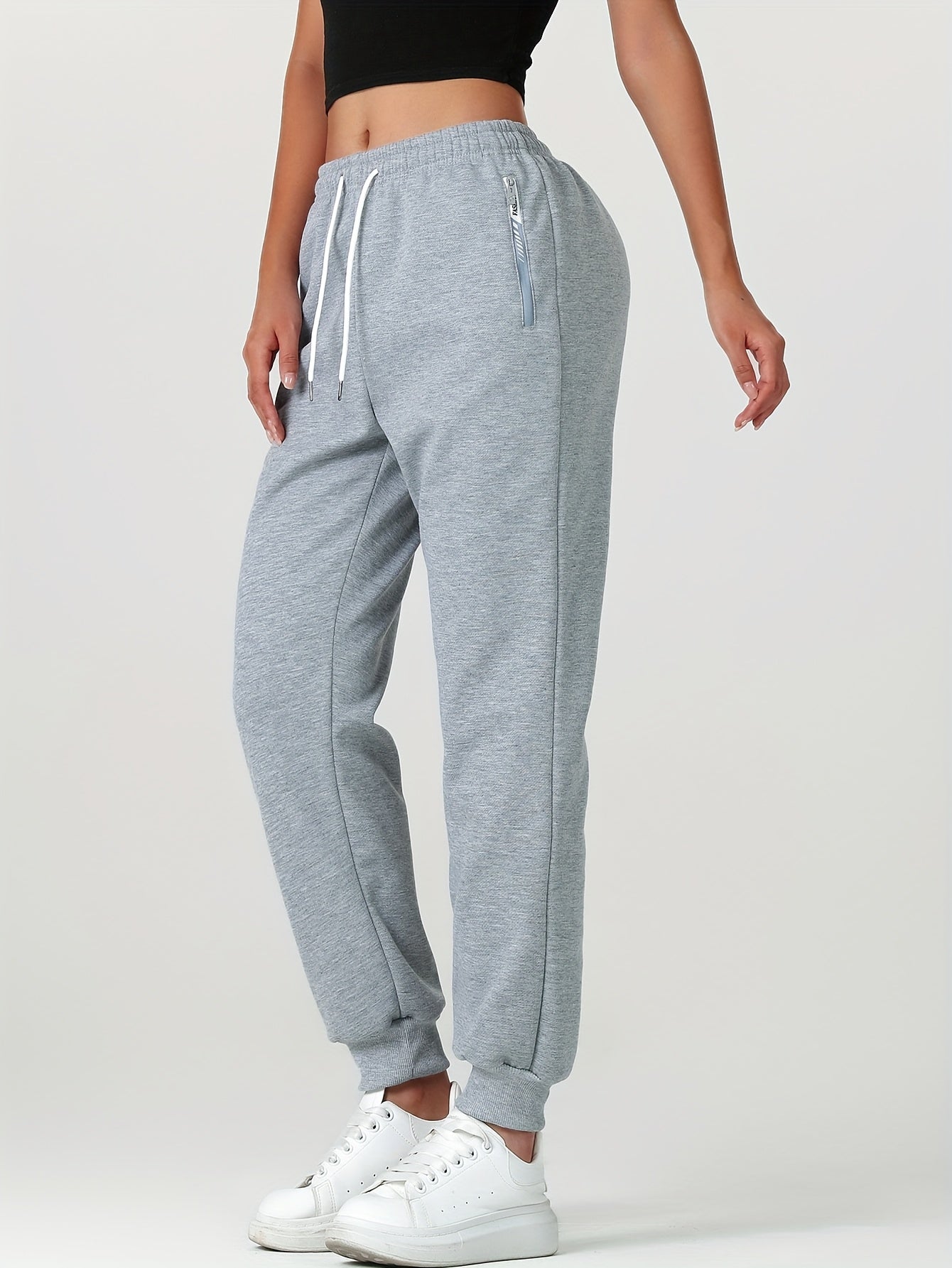 Bettina™ | Zip-Pocket Cuffed Jogger Sweatpants