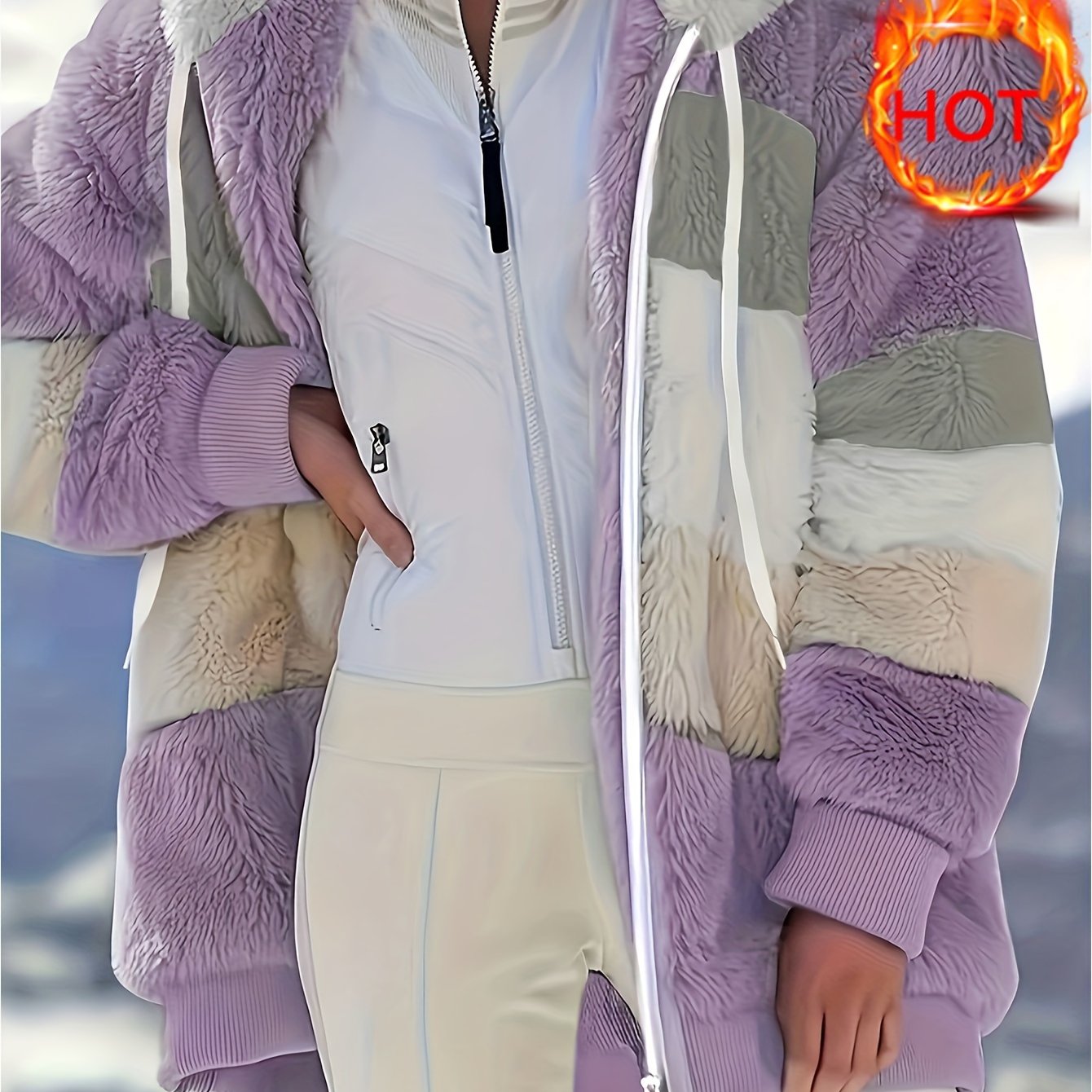 Islae™ | Elegant Faux Fur Hooded Jacket