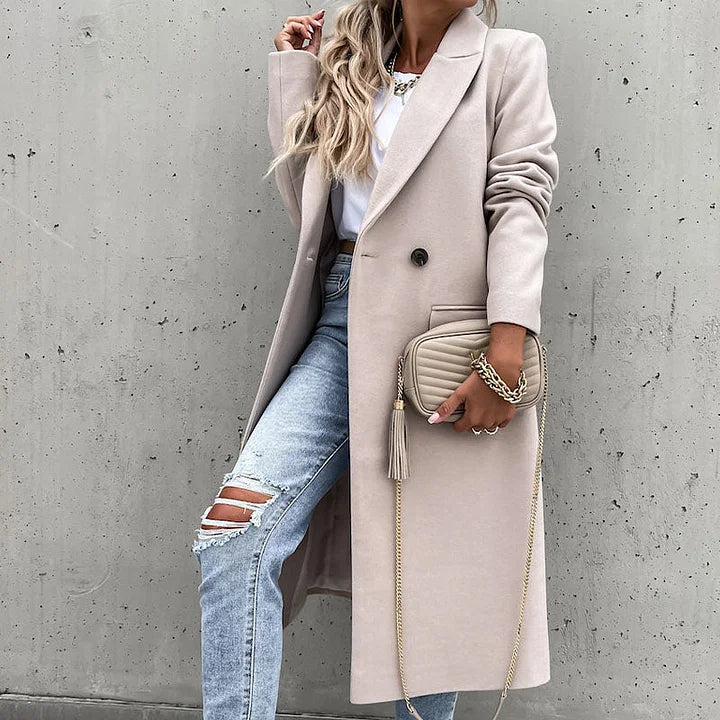 Margot™ | Double-Breasted Longline Tailored Coat