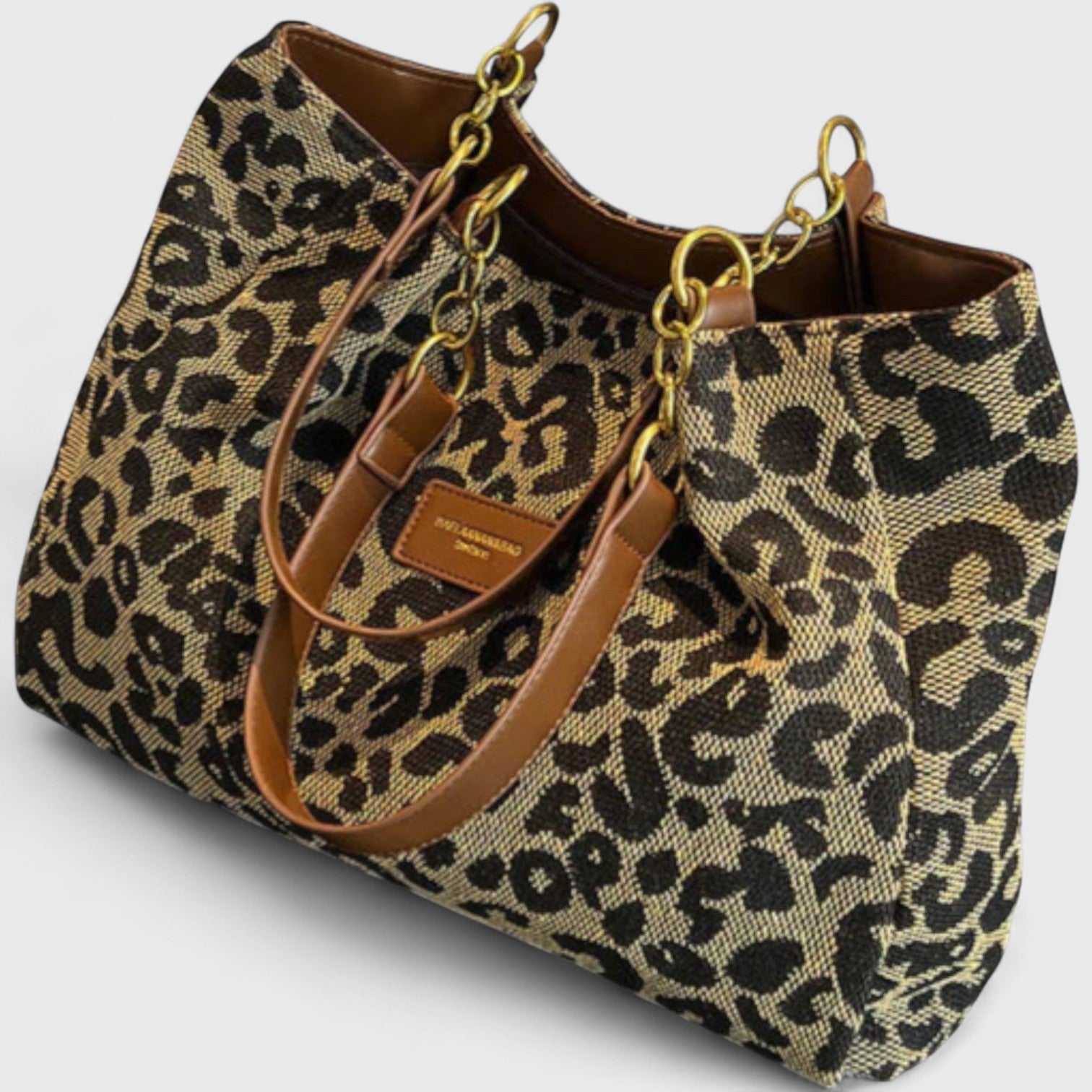Naria™ | Elegant Leopard Canvas Shopping Bag