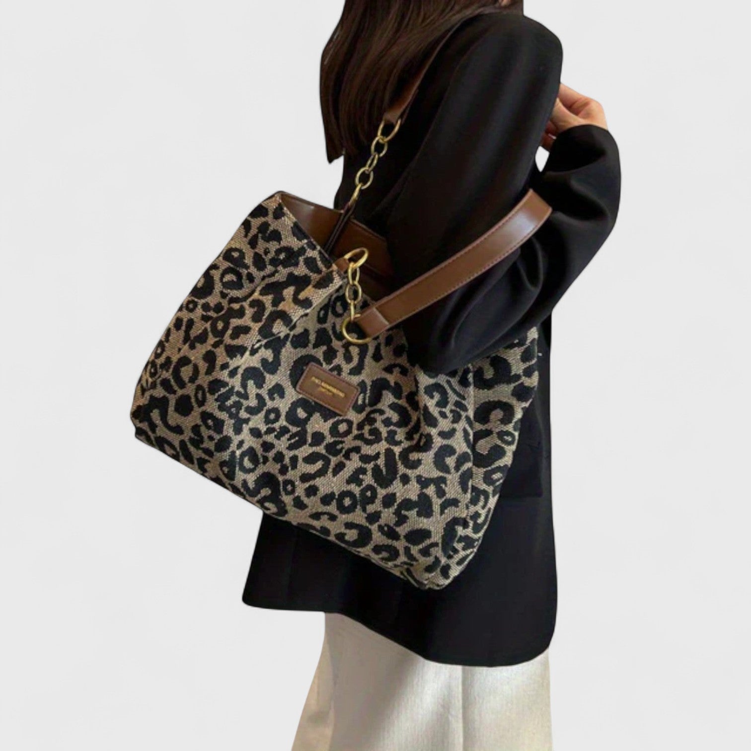 Naria™ | Elegant Leopard Canvas Shopping Bag