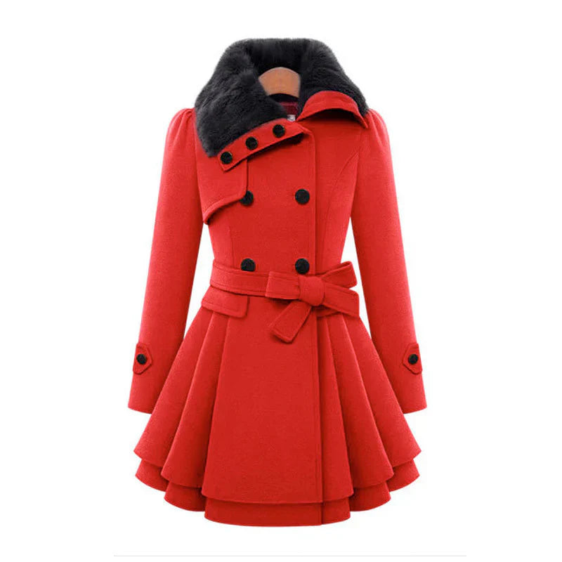 Lobelia™ | Chic coat with fur