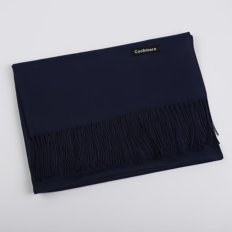 Susanna™ | Solid Fringe-Trim Oversized Scarf Shawl