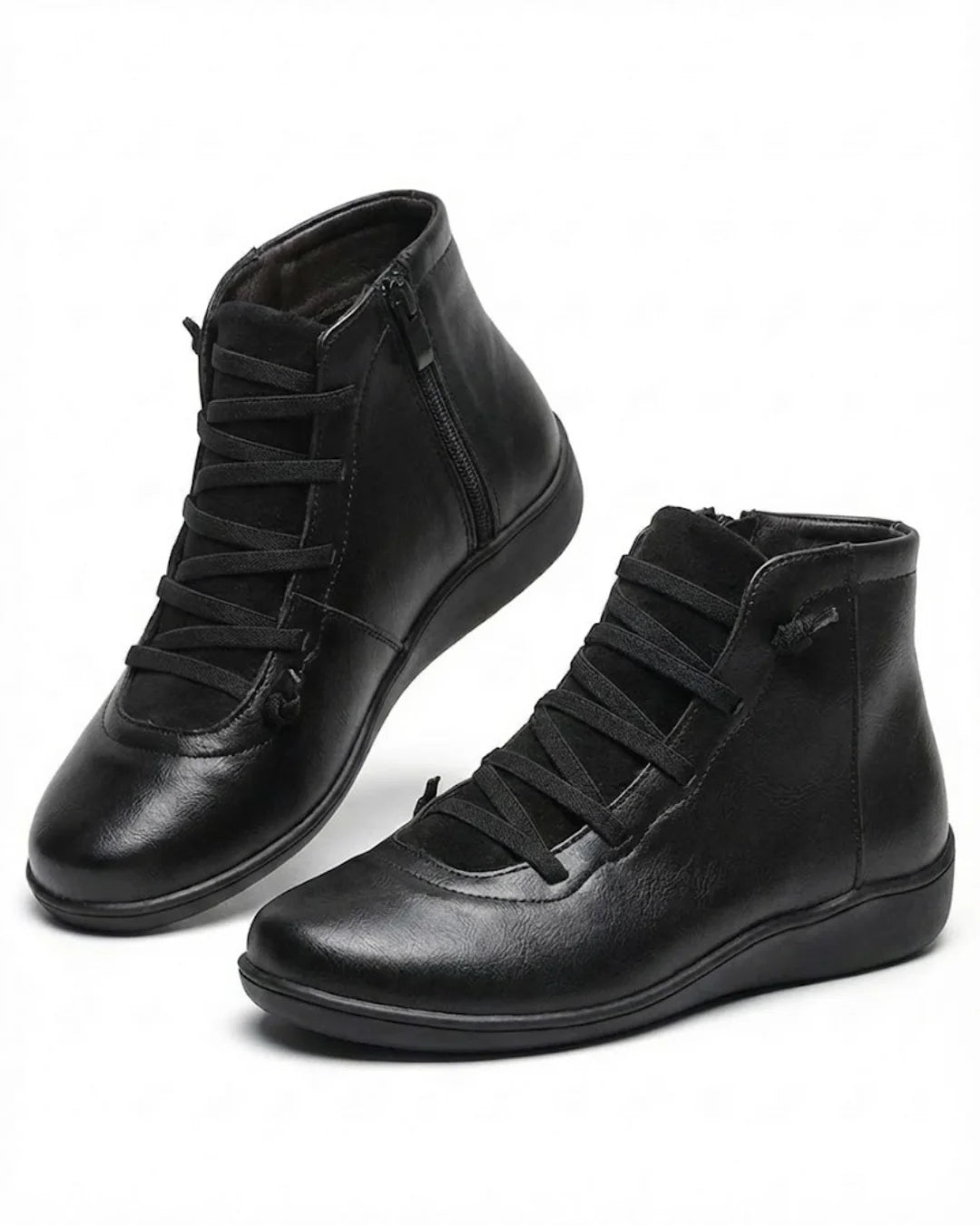 Anatolia™ | Leather-and-suede lace-up high-top ankle boots