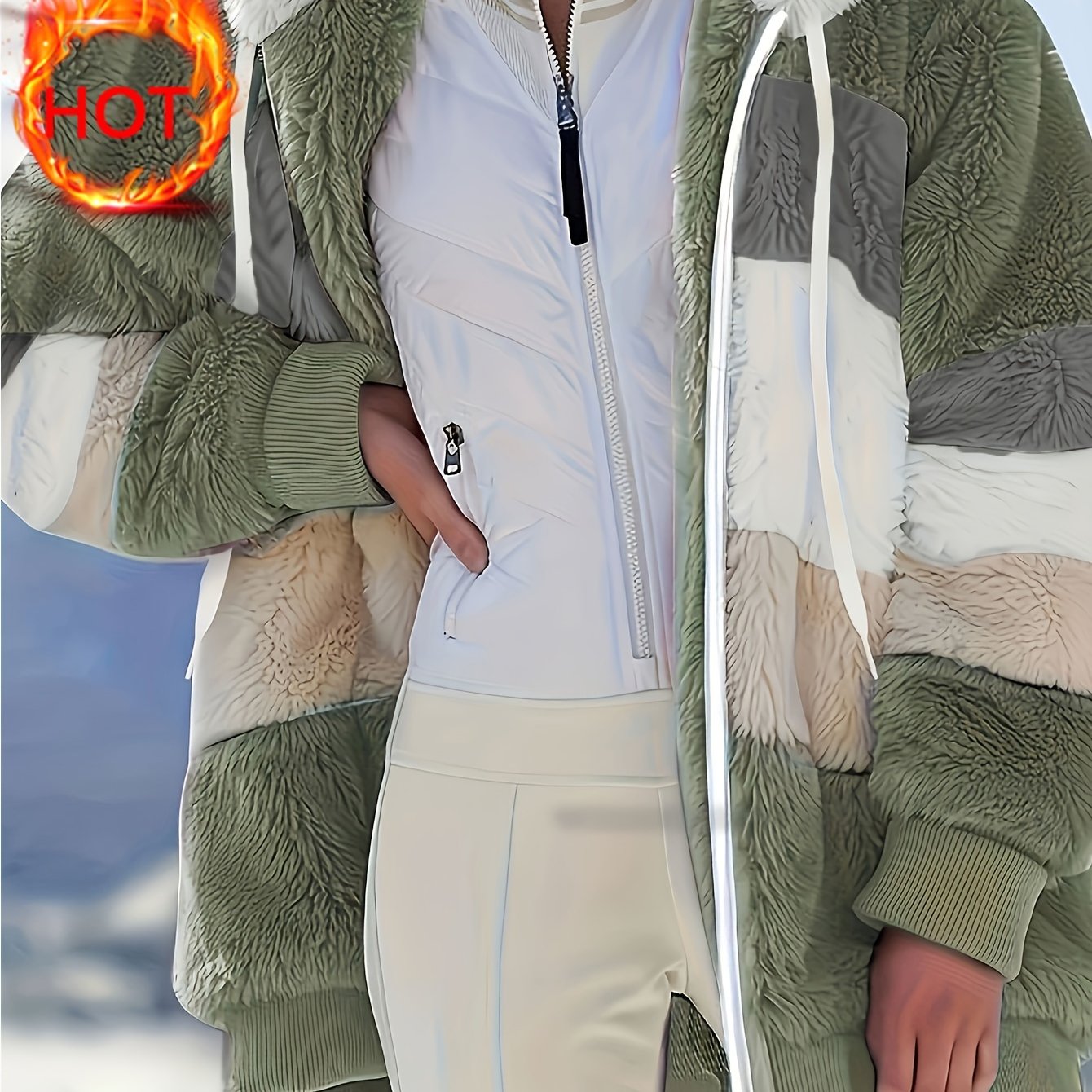 Islae™ | Elegant Faux Fur Hooded Jacket