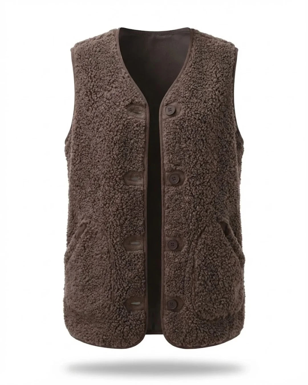 Ella™ | Teddy sherpa fleece button-front jacket