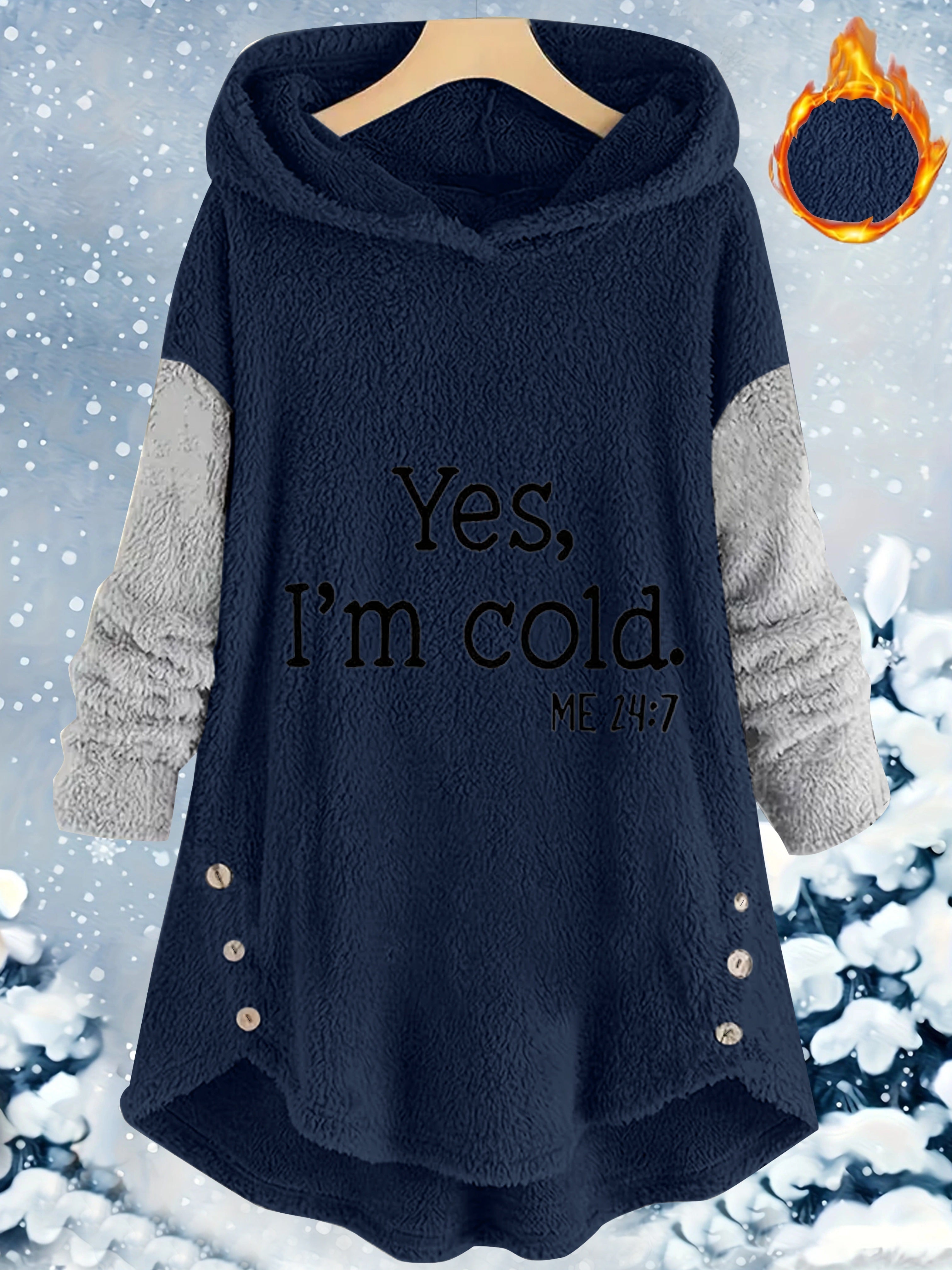 Cressida™ | Hooded Slogan Tunic Jogger Set