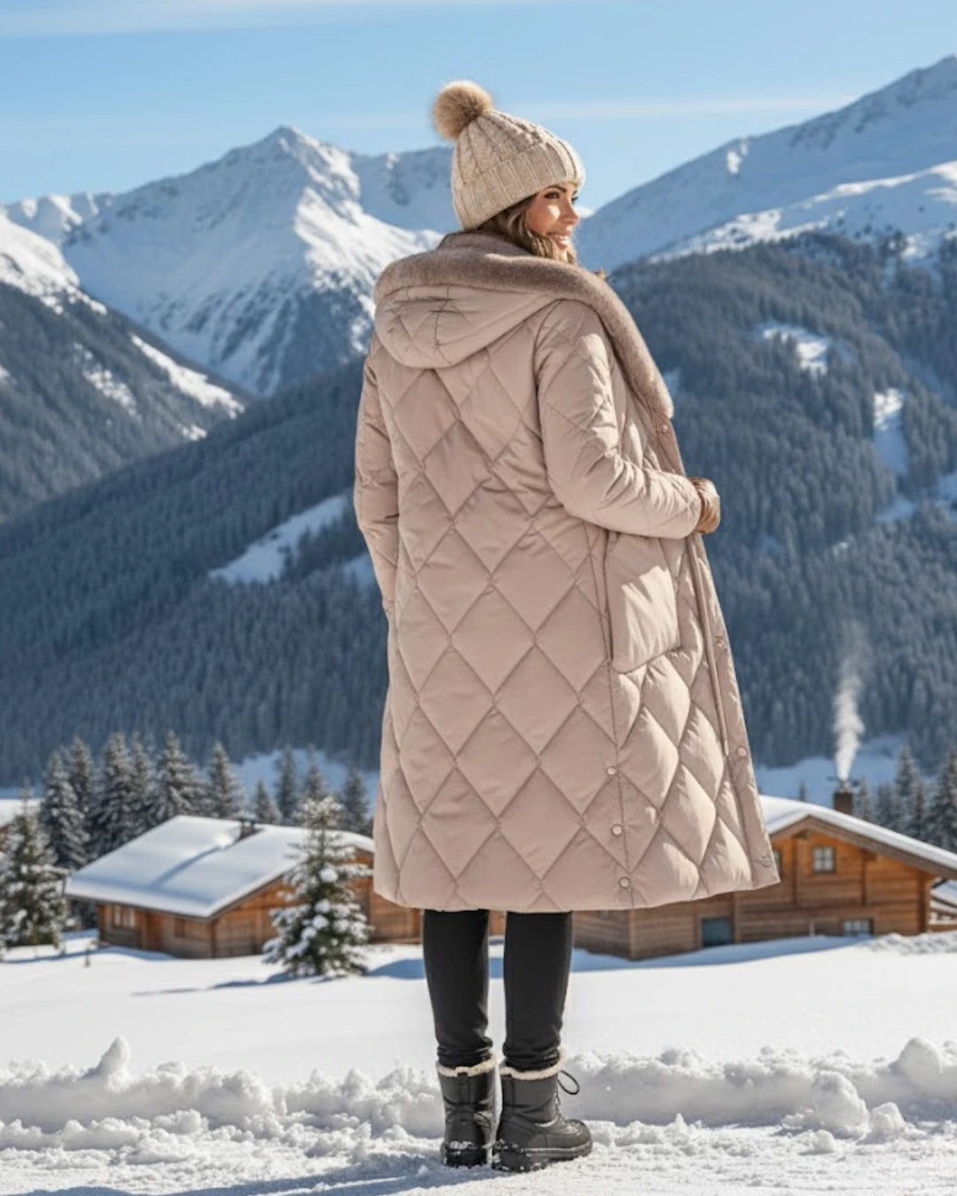Tali v2™ | Faux-Fur Collar Quilted Wrap Puffer Coat