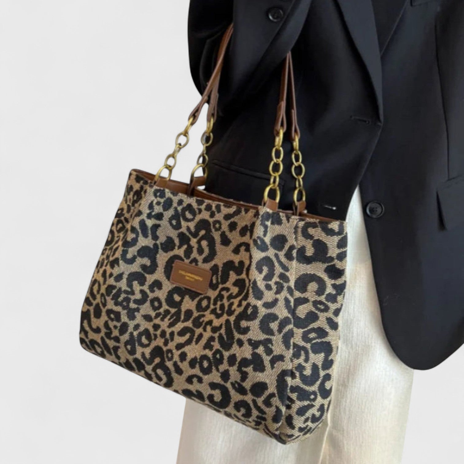 Naria™ | Elegant Leopard Canvas Shopping Bag