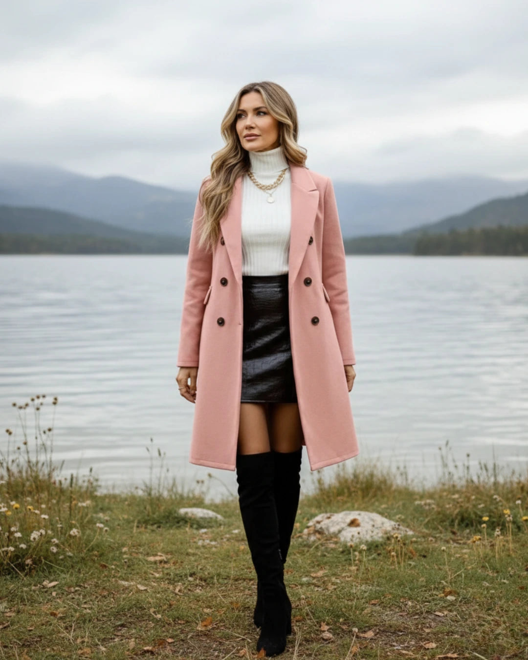 Zoe™ | Flattering & Polished Tailored Double-Breasted Coat