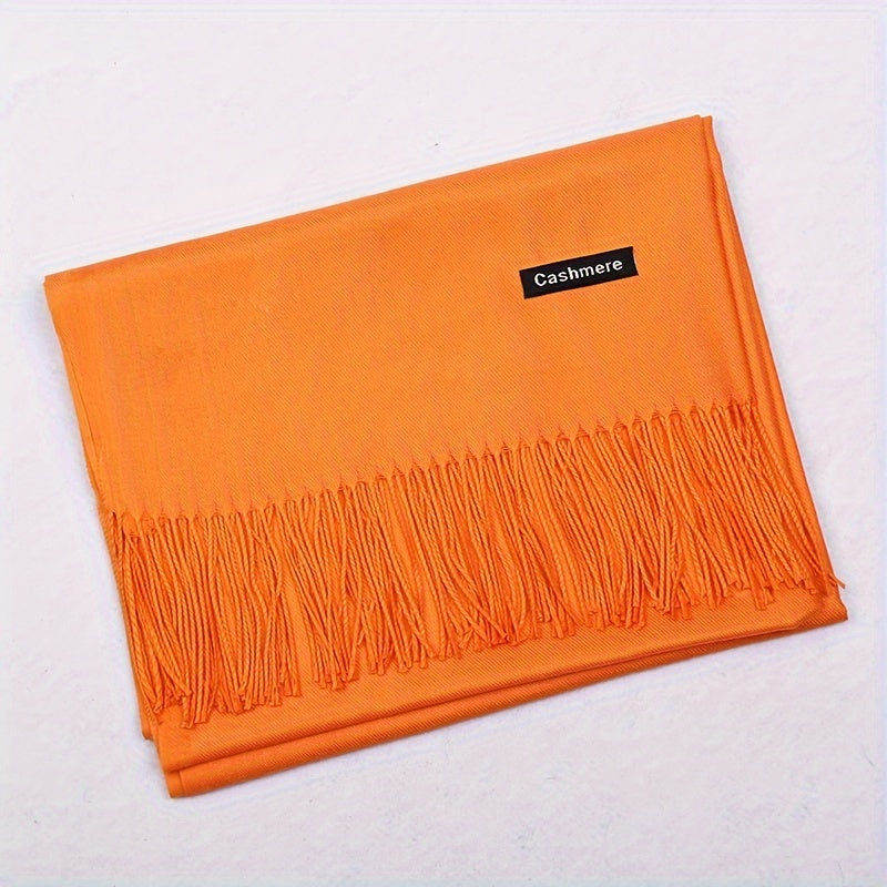 Susanna™ | Solid Fringe-Trim Oversized Scarf Shawl