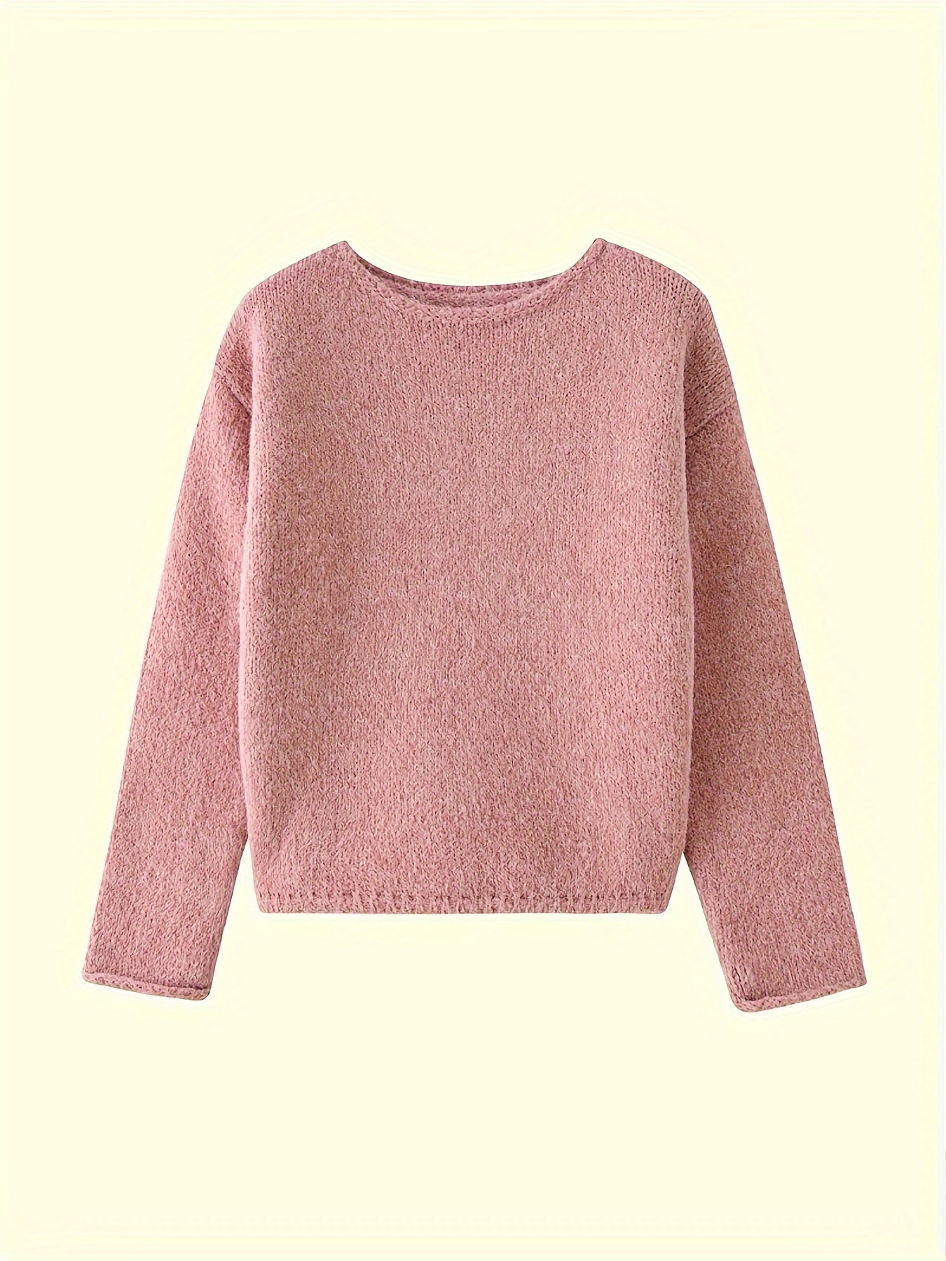 Mia™ | Fuzzy Oversized Boat-Neck Sweater