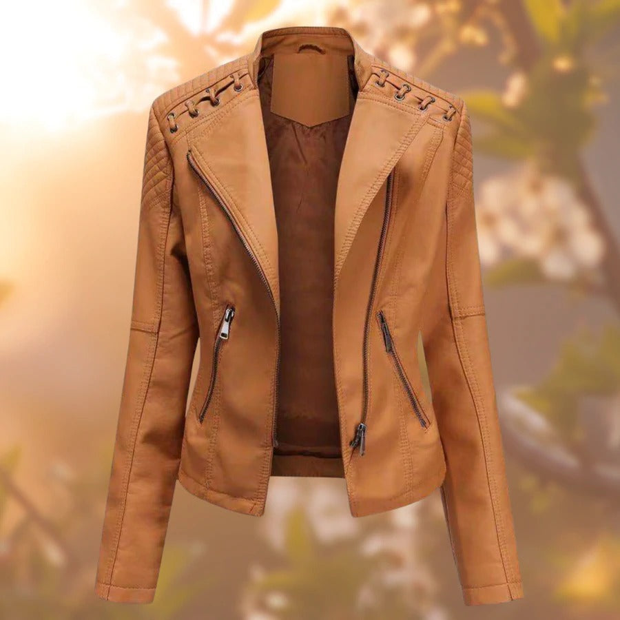 Veronica™ | Elegant Leather Jacket for Women