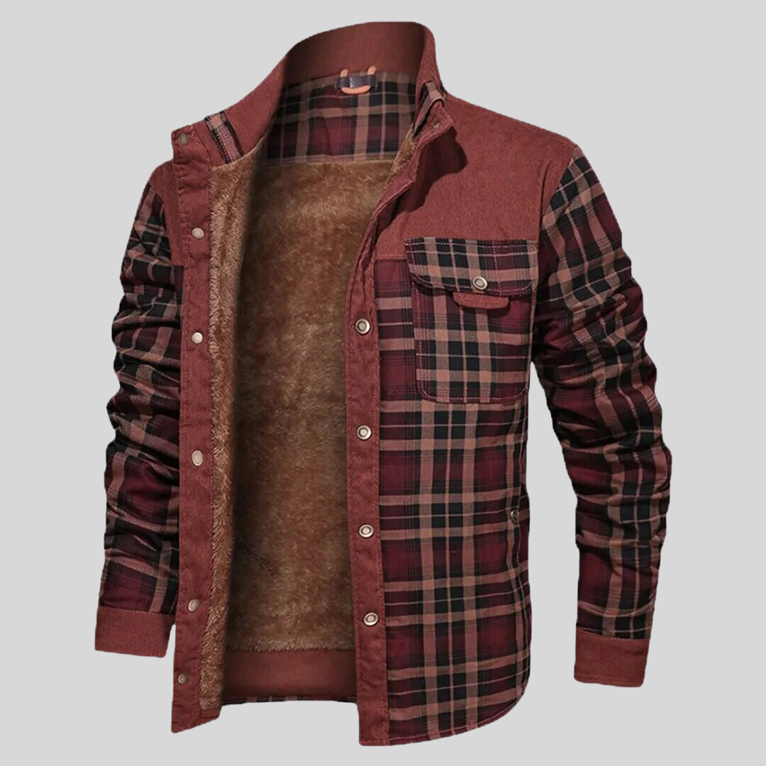 Bard™ | Sherpa-Lined Plaid Shirt Jacket