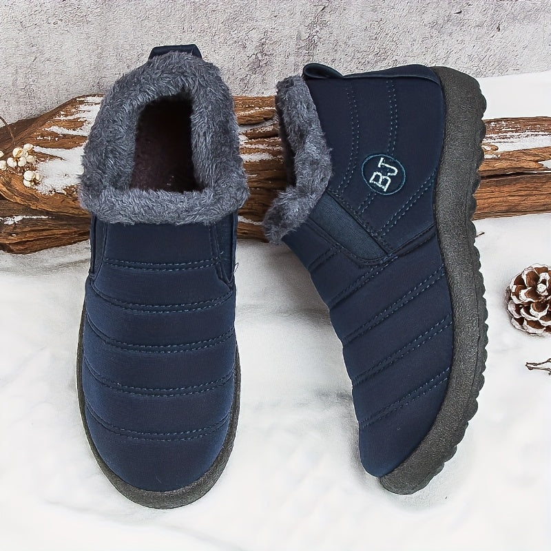 Apollonia™ | Quilted plush-lined slip-on ankle snow boots