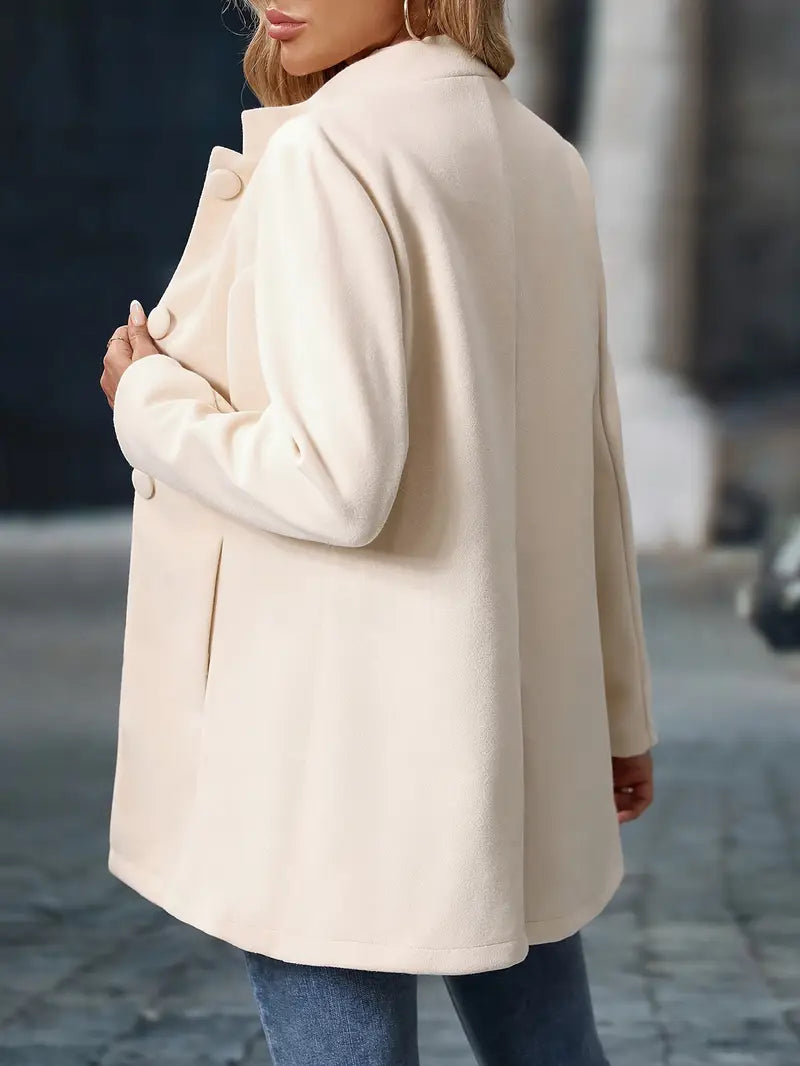 Joliette™ | Stand Collar Single Breasted Tailored Coat