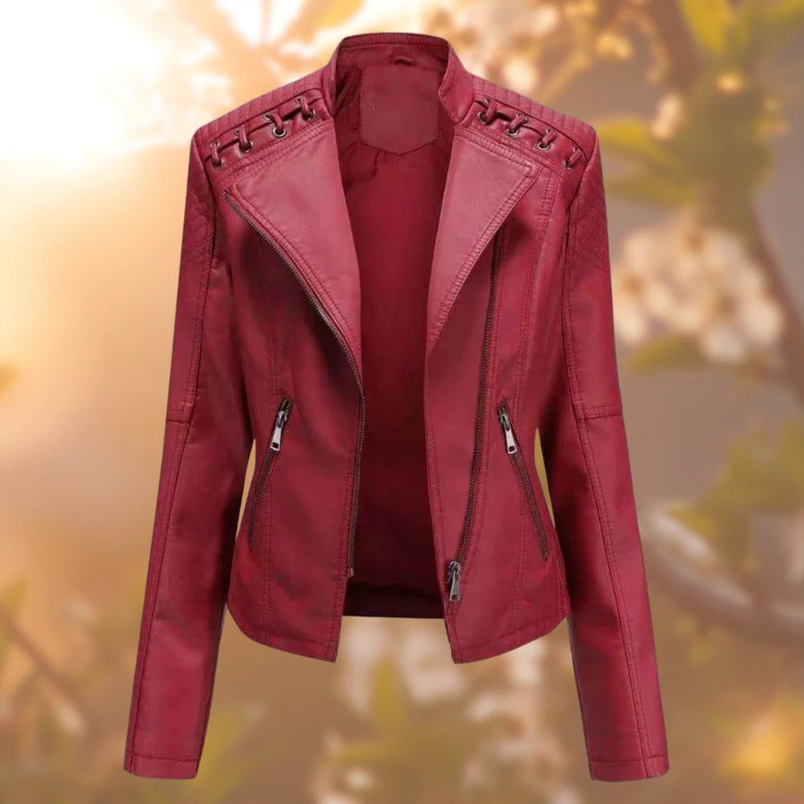 Veronica™ | Elegant Leather Jacket for Women