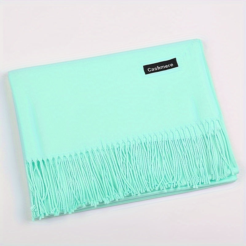 Susanna™ | Solid Fringe-Trim Oversized Scarf Shawl
