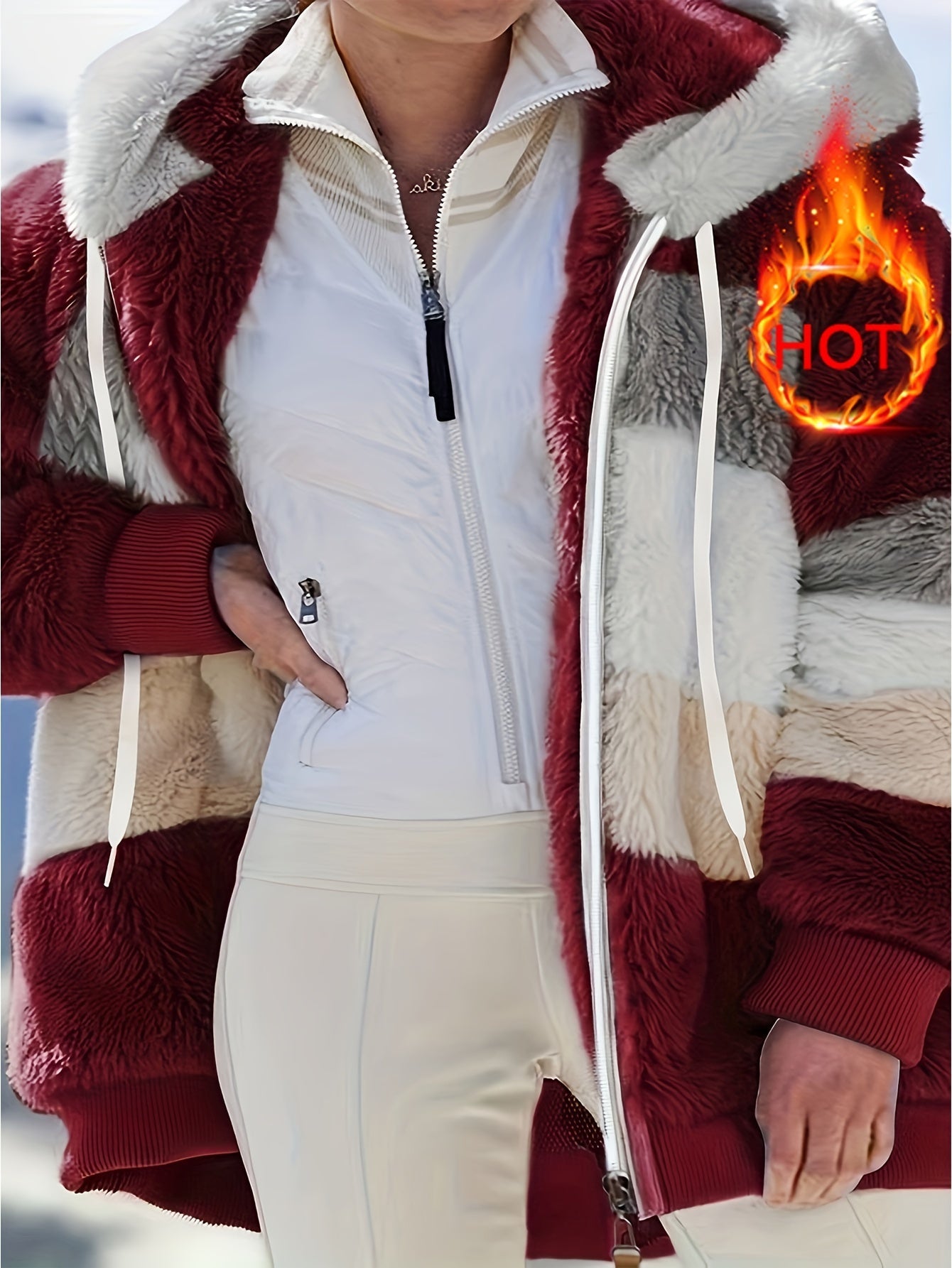 Islae™ | Elegant Faux Fur Hooded Jacket