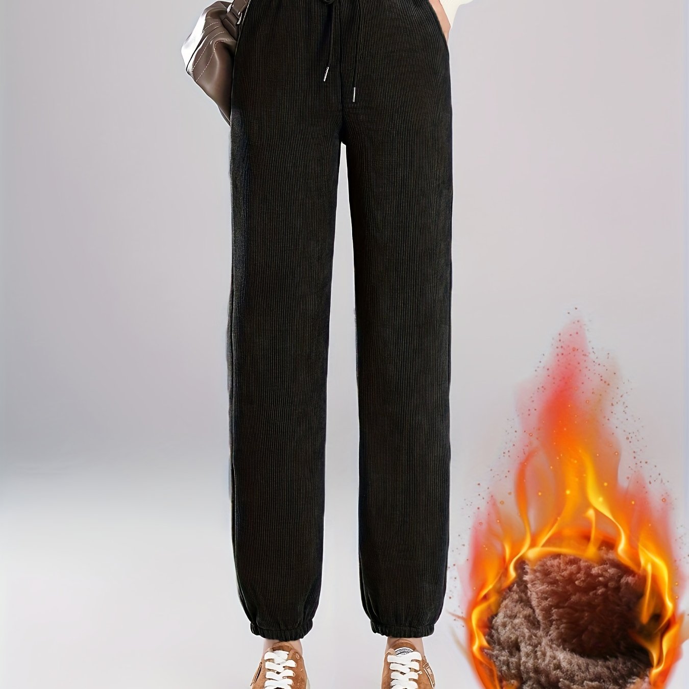 Catriona™ | Fleece-Lined Corduroy Relaxed Jogger Pants