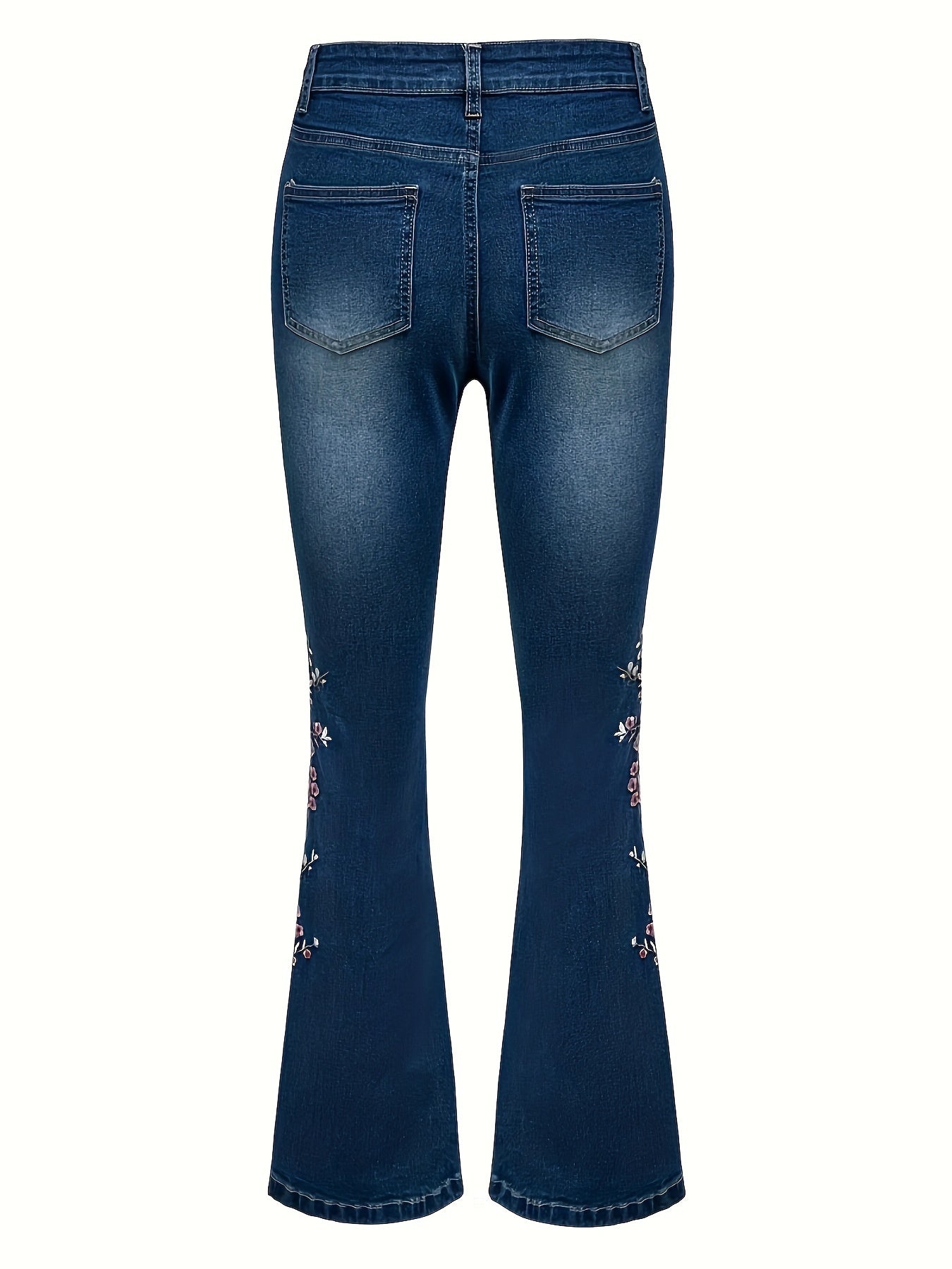 Lenora™ | Elegant Vintage Jeans with Floral Embroidery