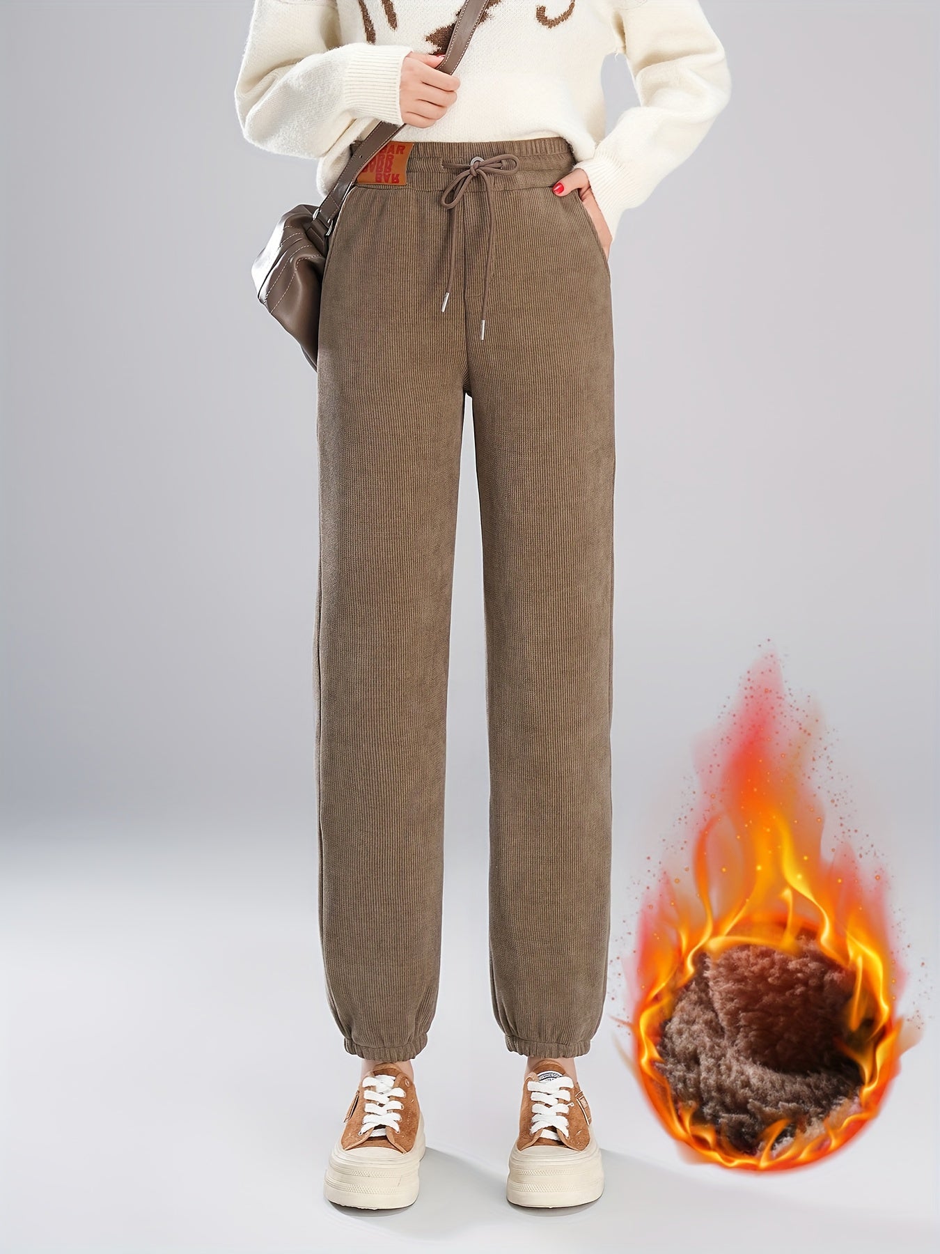 Catriona™ | Fleece-Lined Corduroy Relaxed Jogger Pants
