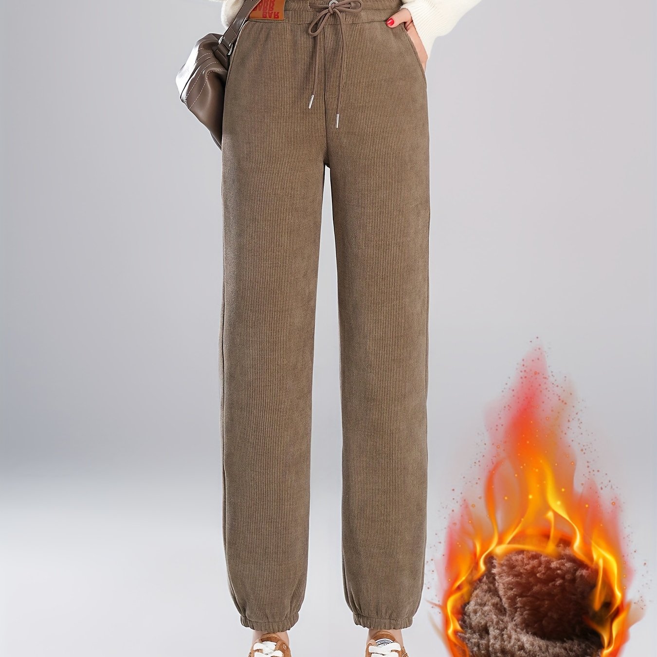 Catriona™ | Fleece-Lined Corduroy Relaxed Jogger Pants