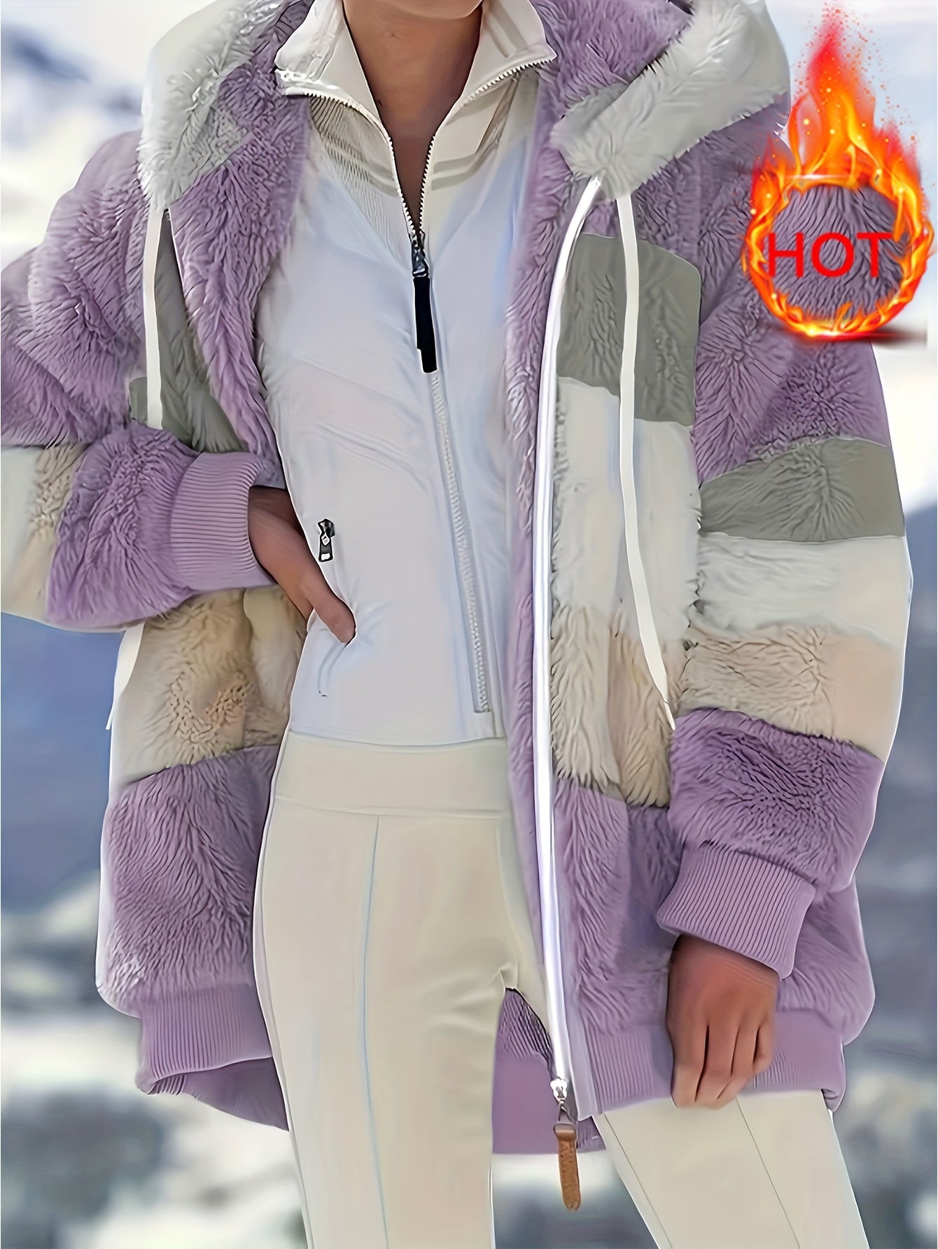 Islae™ | Elegant Faux Fur Hooded Jacket