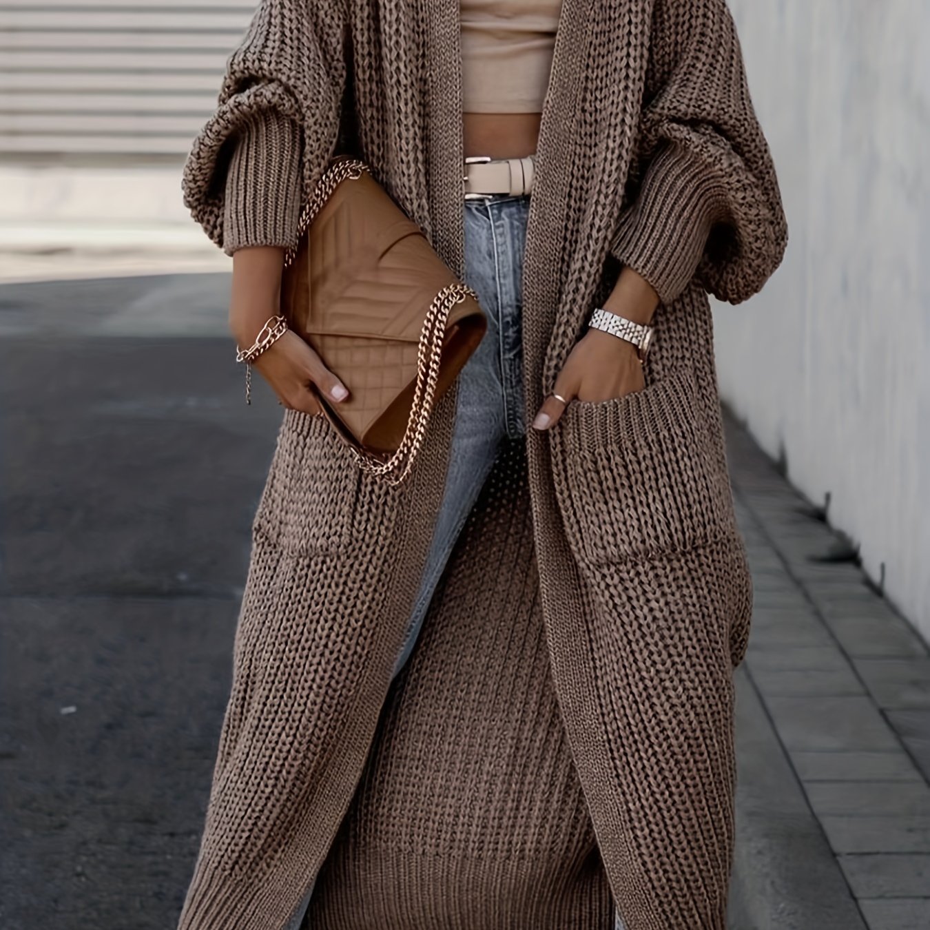 Suri™ | Elegant Deep V-Neck Cardigan - Comfort and Elegance