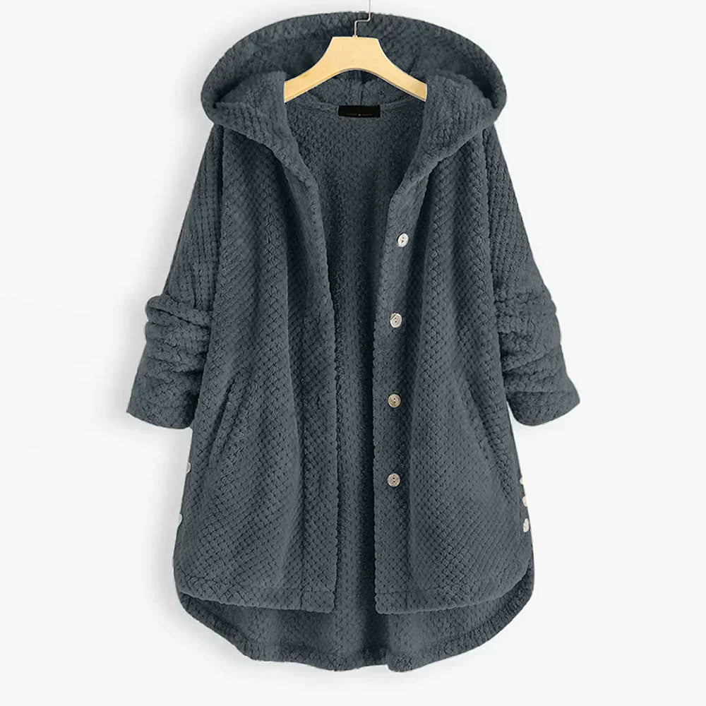 Dana™ | Cozy Relaxed-Fit Ribbed Hooded Coat