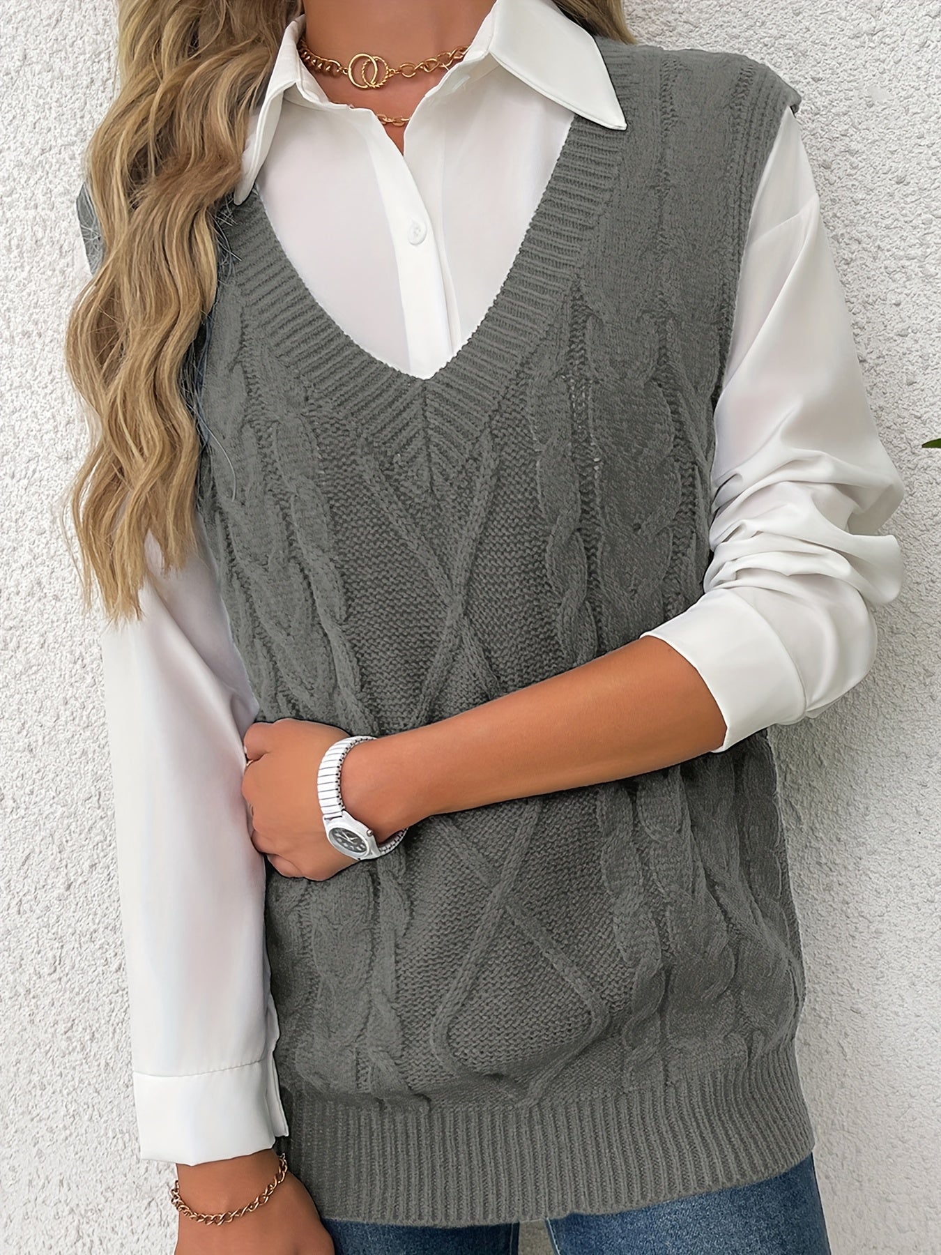 Nadine™ | Casual Knit Vest with V-Neck