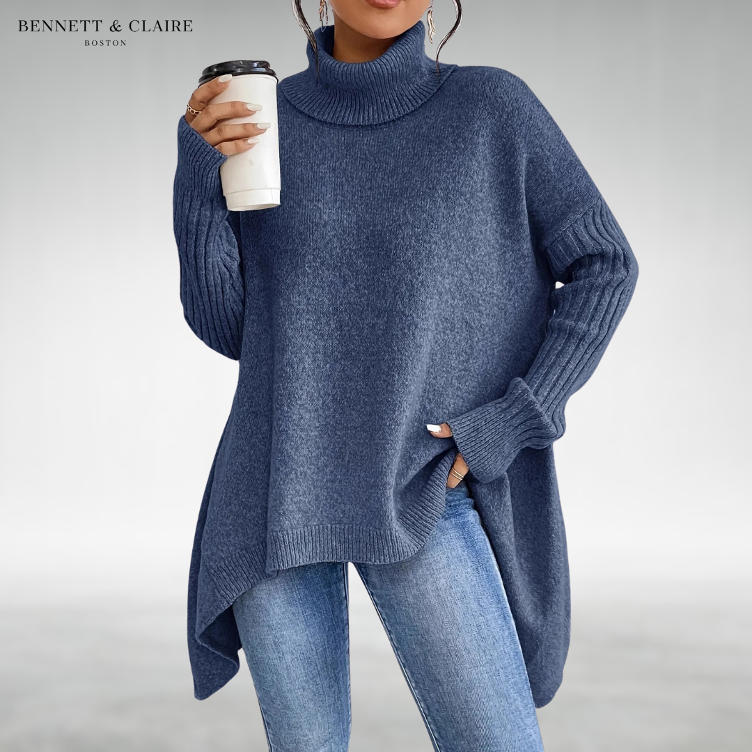 Janna™ | Oversized turtleneck knit sweater tunic