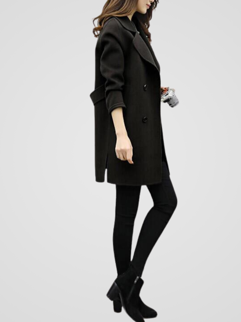 Roxana™ | Oversized Lapel Double-Breasted Tailored Coat