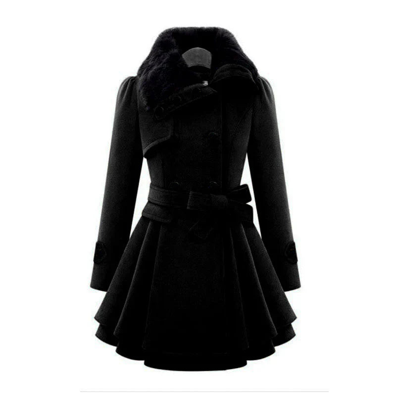 Lobelia™ | Chic coat with fur