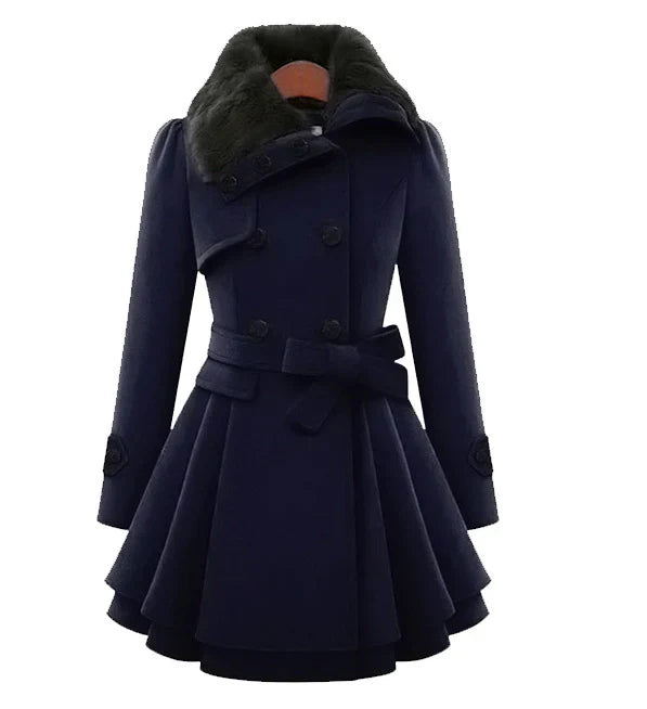 Lobelia™ | Chic coat with fur