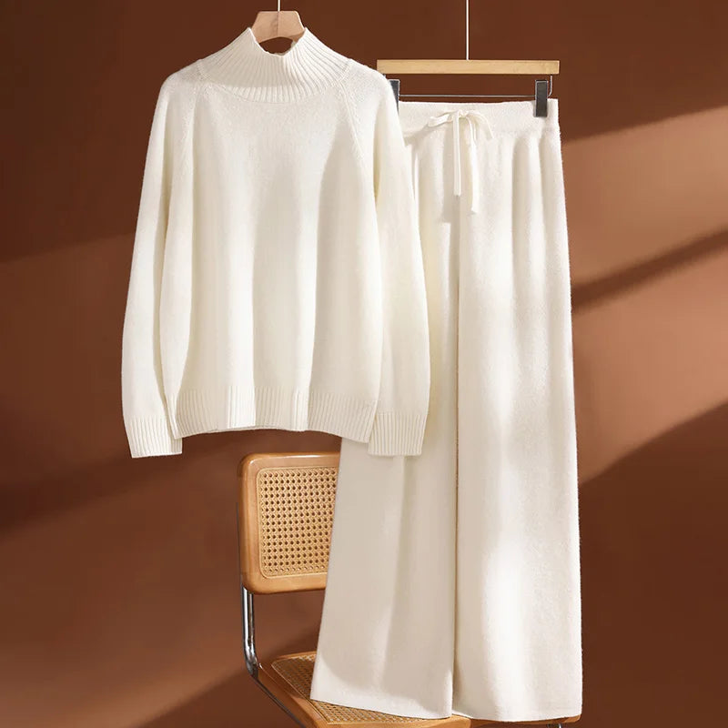 Ekaterina™ | Ribbed Turtleneck Knit Lounge Set