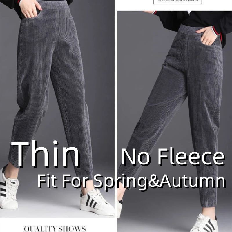 Emiliana™ | Thick Fleece-Lined Corduroy Straight Pants