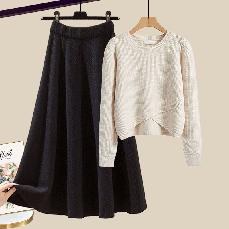 Anne™ | Elegant Knit Leisure Set with Sweater and Skirt