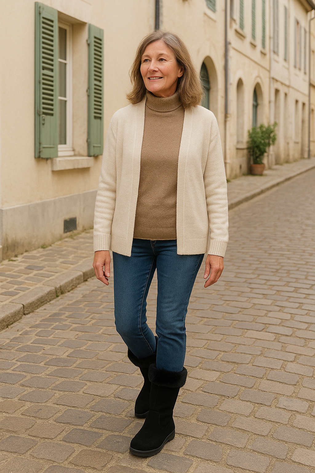 Sanela™ | Side-Zip Plush-Lined Mid-Calf Boots