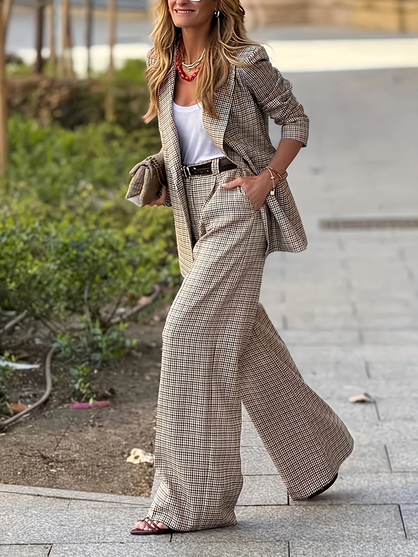 Alexandra™ | Chic Plaid Set - Casual Elegance