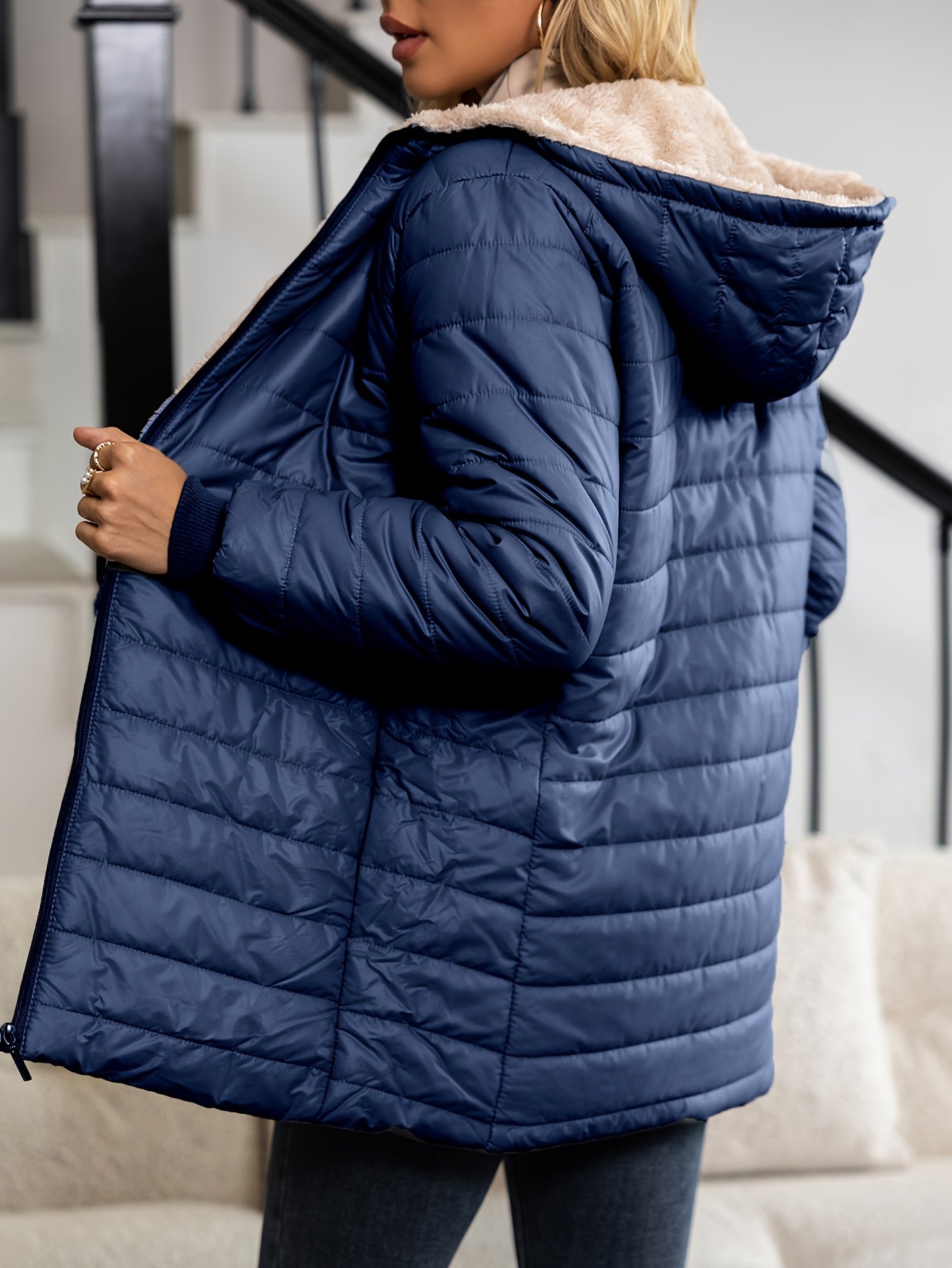 Sophia™ | Sherpa-Lined Quilted Puffer Jacket