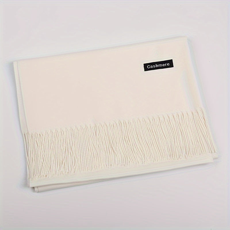 Susanna™ | Solid Fringe-Trim Oversized Scarf Shawl