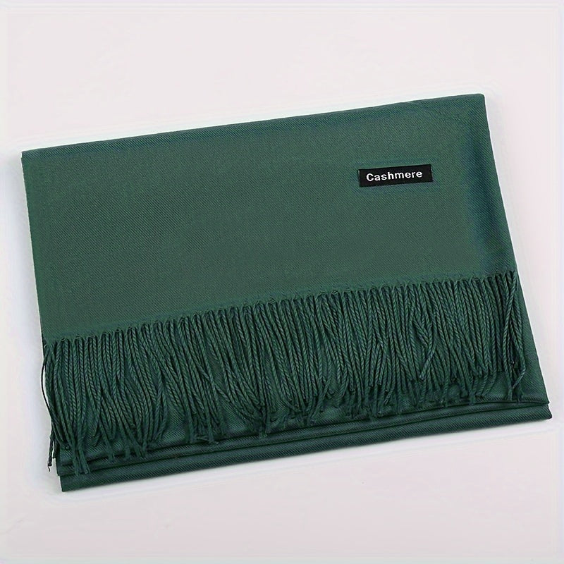 Susanna™ | Solid Fringe-Trim Oversized Scarf Shawl
