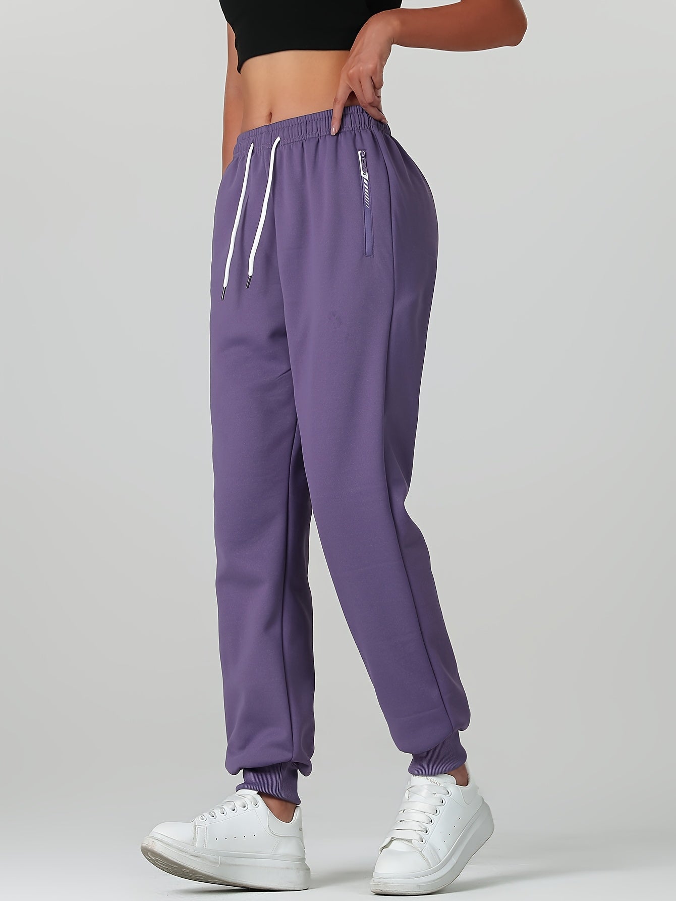 Bettina™ | Zip-Pocket Cuffed Jogger Sweatpants