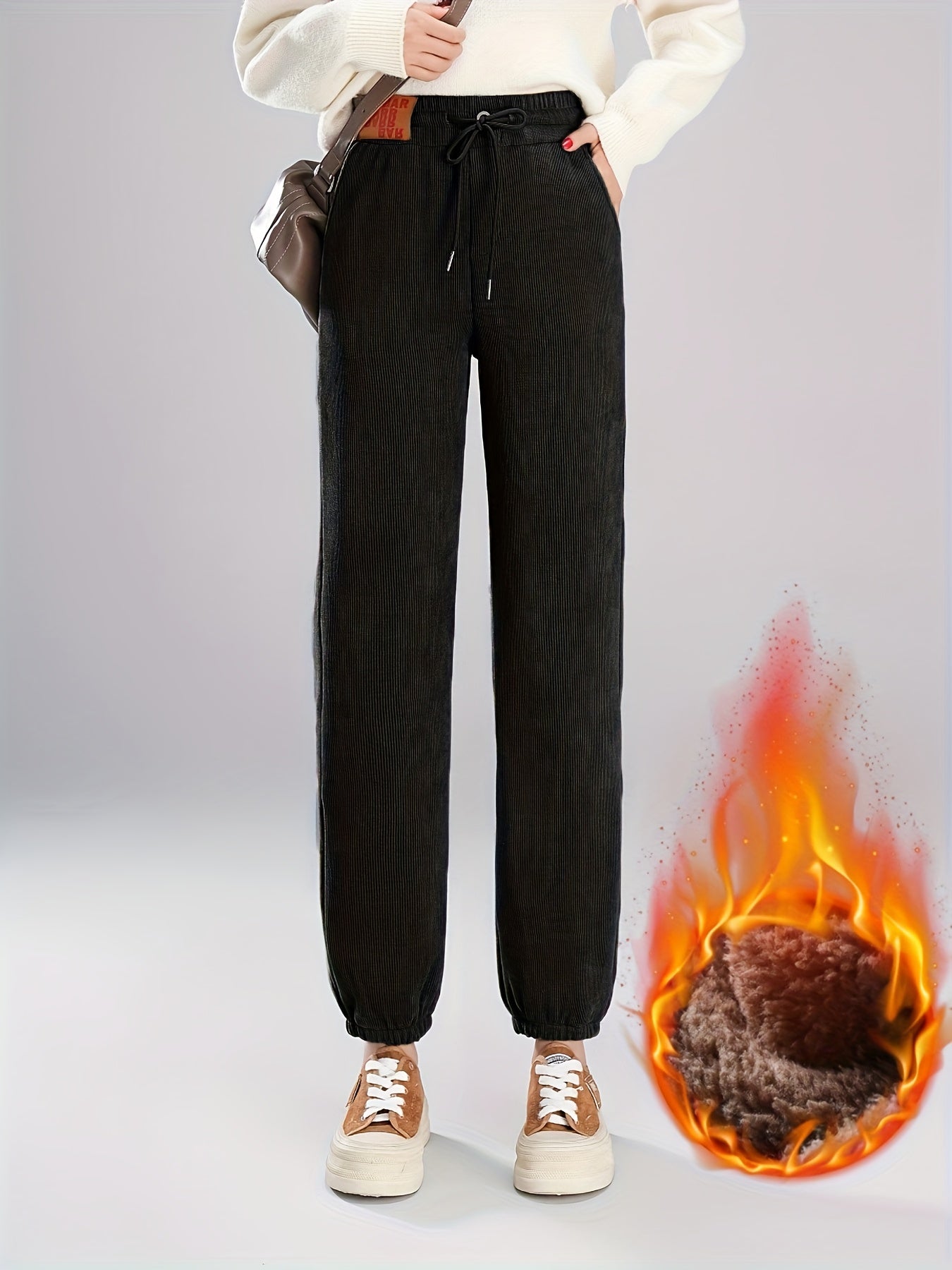 Catriona™ | Fleece-Lined Corduroy Relaxed Jogger Pants