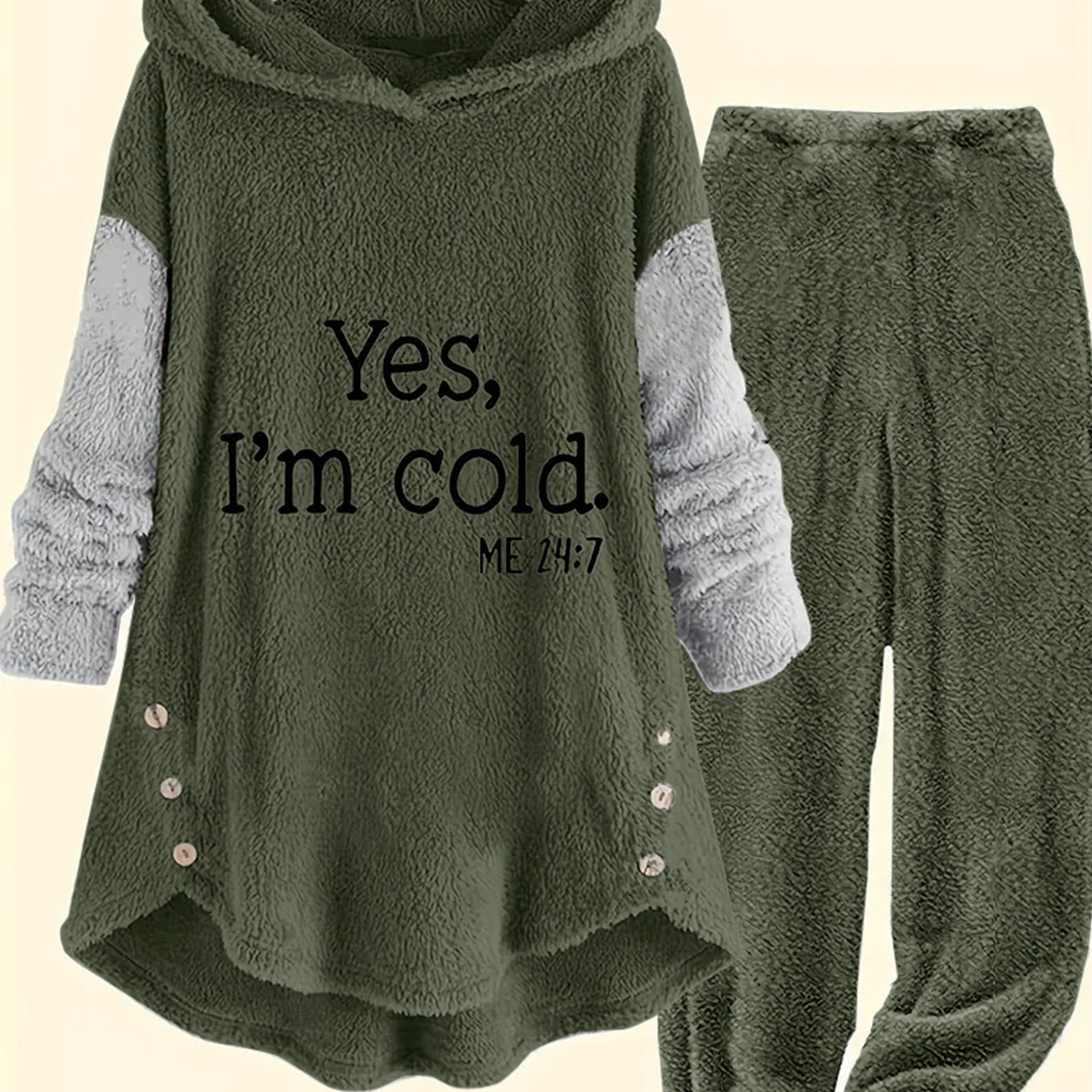 Cressida™ | Hooded Slogan Tunic Jogger Set