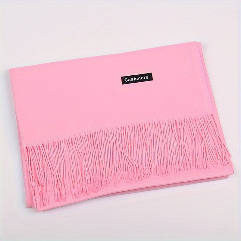 Susanna™ | Solid Fringe-Trim Oversized Scarf Shawl