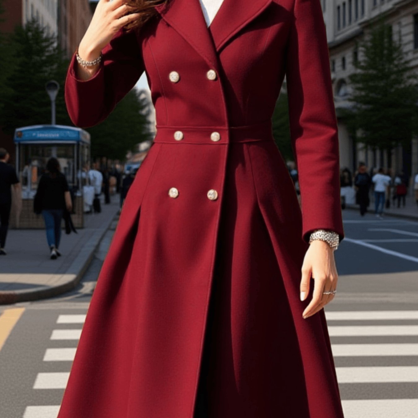 Suzette™ | Double-Breasted Fit-and-Flare Coat