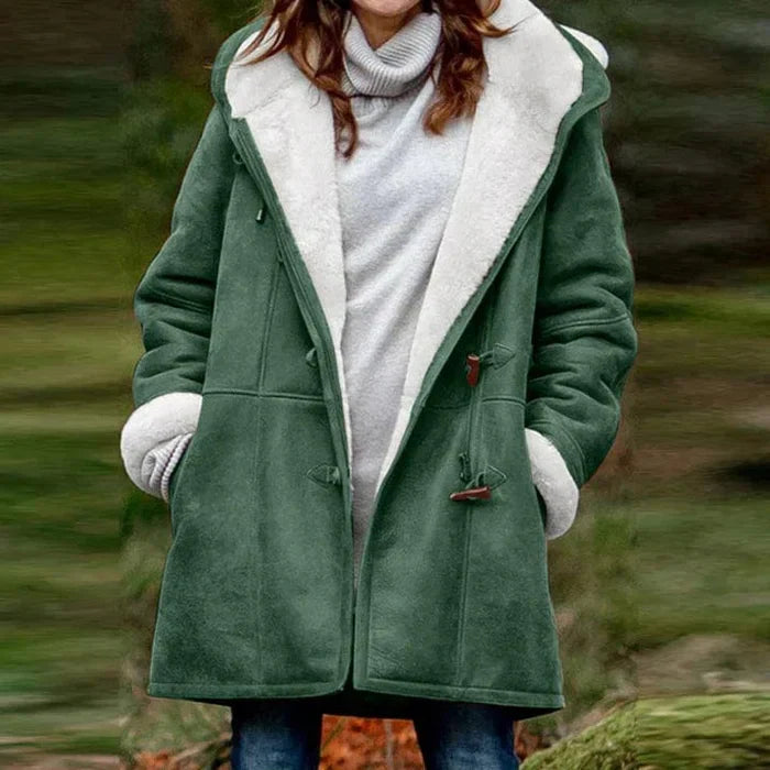 Salma™ | Cozy Fleece-Lined Toggle-Front Duffle Coat