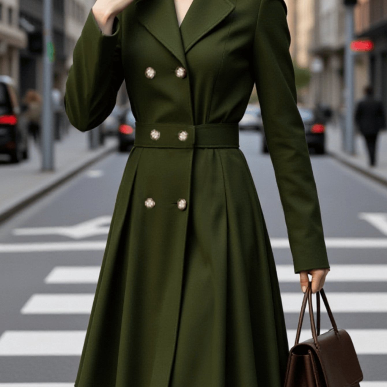 Suzette™ | Double-Breasted Fit-and-Flare Coat